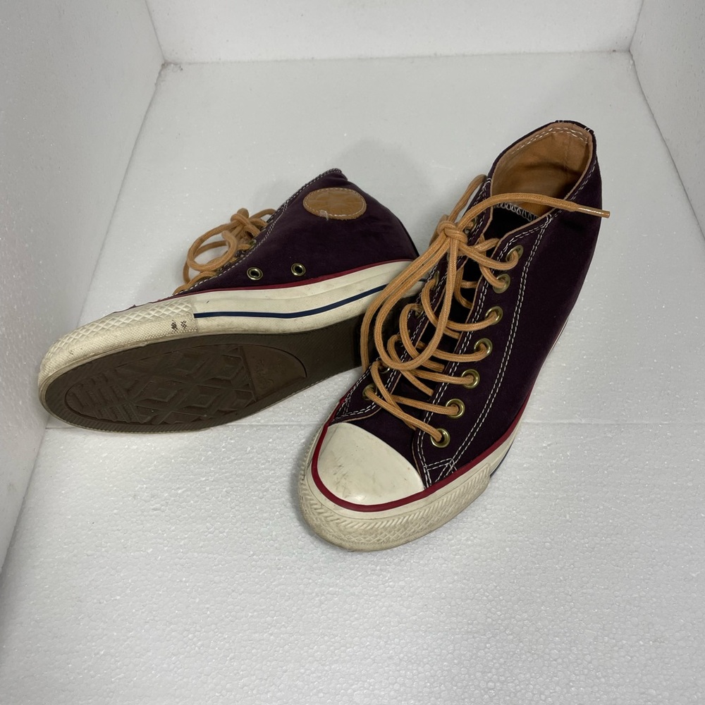 Converse All Stars High Heel Shoes Burgundy Size 6